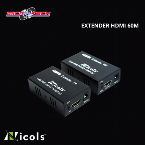 EXTENDER HDMI ACTIVO NICOLS 60 METROS 4K