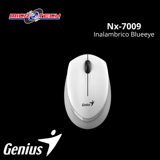 MOUSE INALÁMBRICO ERGONÓMICO GENIUS NX-7009 BLANCO/GRIS - 31030030402