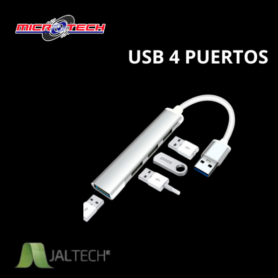 HUB USB 4 PUERTOS 3.0 ALUMINIO - LH021