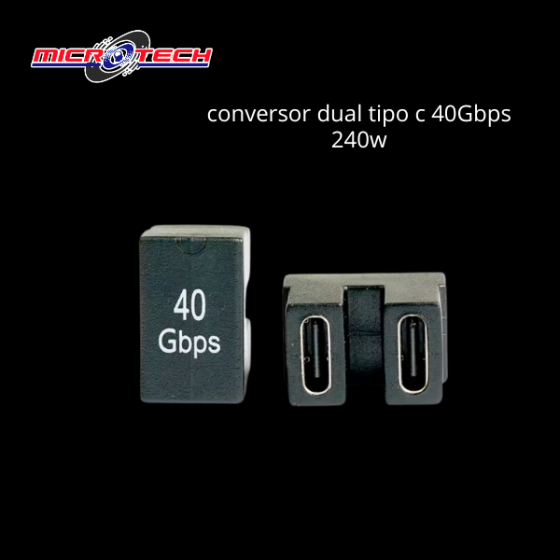 CONVERSOR DUAL TIPO C 40 GBPS 240W UHD 8K