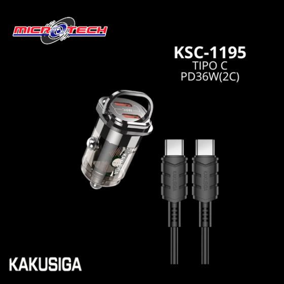 CARGADOR PARA CARRO TIPO C A TIPO C KAKUSIGA KSC-1195