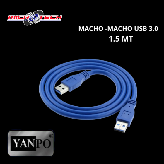 CABLE USB MACHO MACHO 1,5M V3.0 YANPO