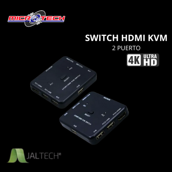 SWITCH JALTECH KVM HDMI 2...