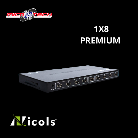 SPLITTER HDTV NICOLS 8 PUERTOS 1X8 4KX2K