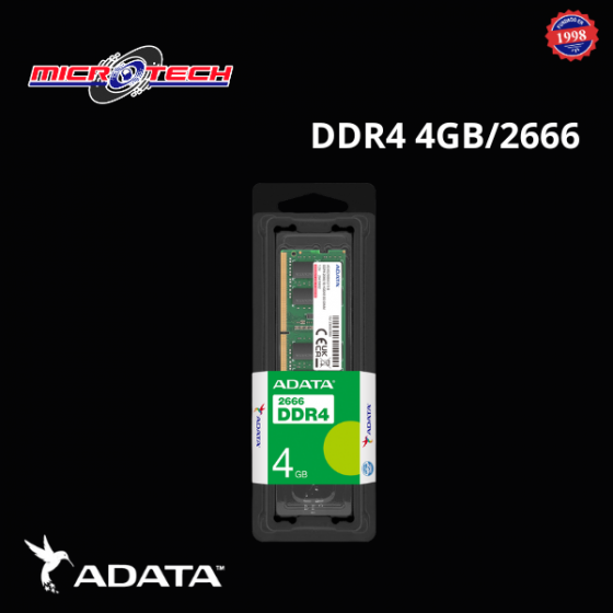 MEMORIA 4GB DDR4 2666MHZ...