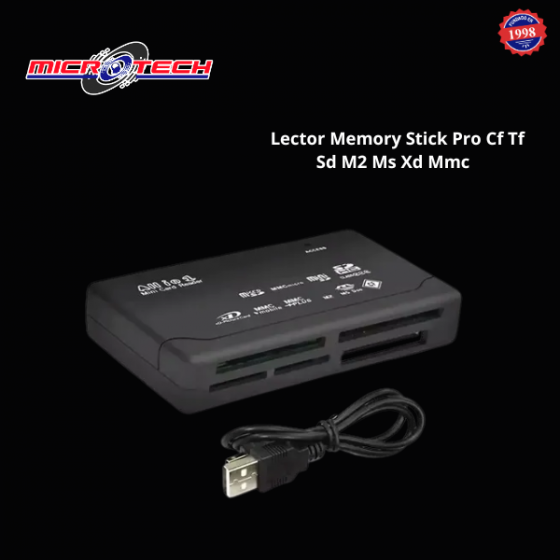 LECTOR DE TARJETAS USB 2,0 SD MICRO SD TF CF MS