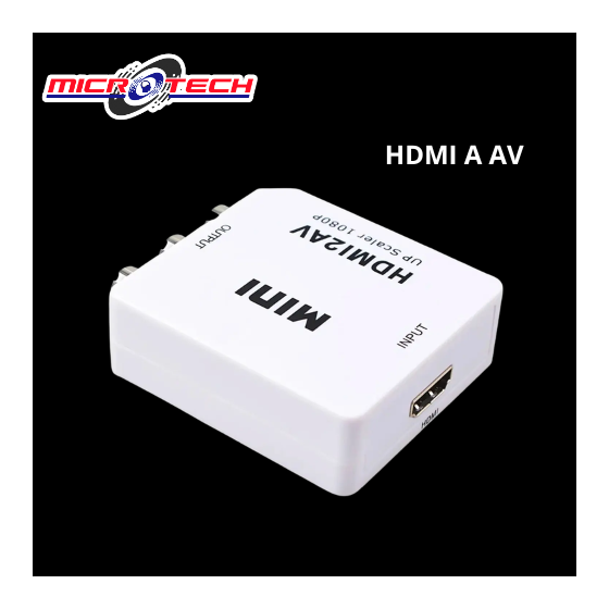 CONVERTIDOR HDMI A RCA (AV) 1080P - LE-101/HDMI2AV